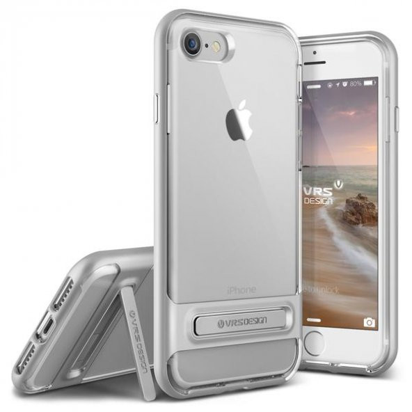 Verus iPhone 7 Kılıf Crystal Bumper Series Light Silver