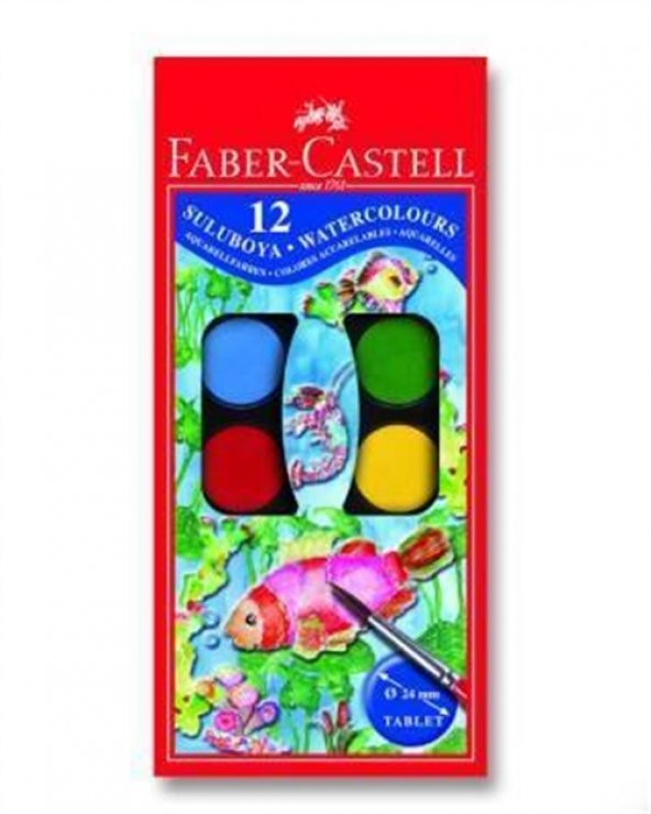 Faber-Castell Sulu Boya Küçük Boy 12 Renk 5292125011