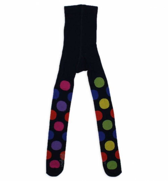 WonderKids Kız Çocuk Lacivert Puanlı Külotlu Çorap 010-5008-012