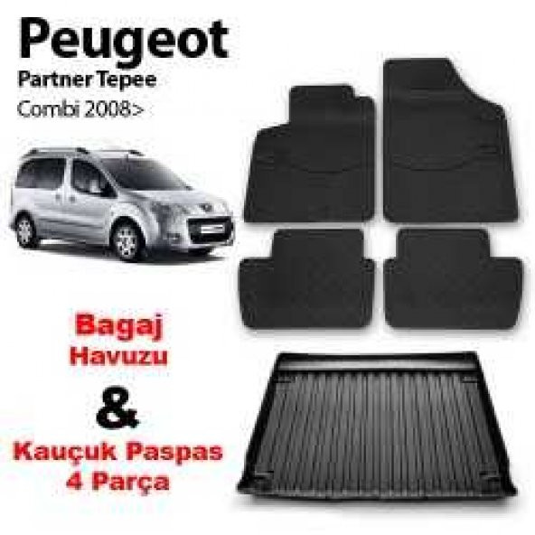 Peugeot Partner Tepee Bagaj Havuzu ve İç Paspas