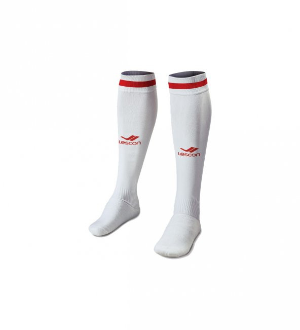 Lescon La-2172 Beyaz Kırmızı Futbol Çorabı 36-39 Numara