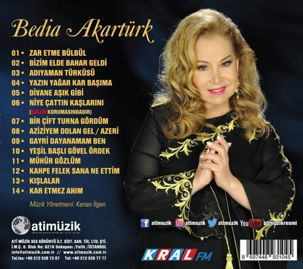 BEDİA AKARTÜRK - 55. SANAT YILI (CD) - 2