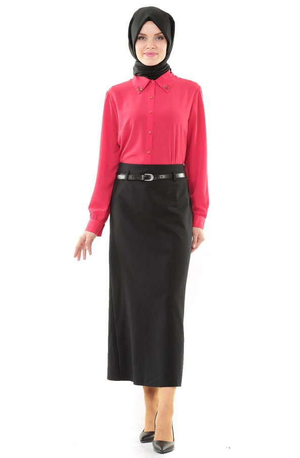 SORALLİNE KADIN 770 SİYAH KALEM ETEK