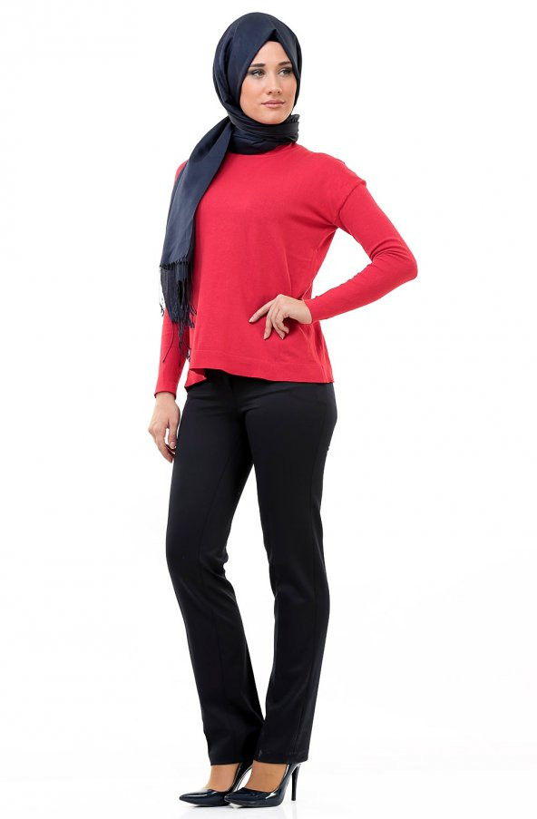 SORALLİNE KLASİK KADIN PANTALON CEPLİ 1641 SİYAH