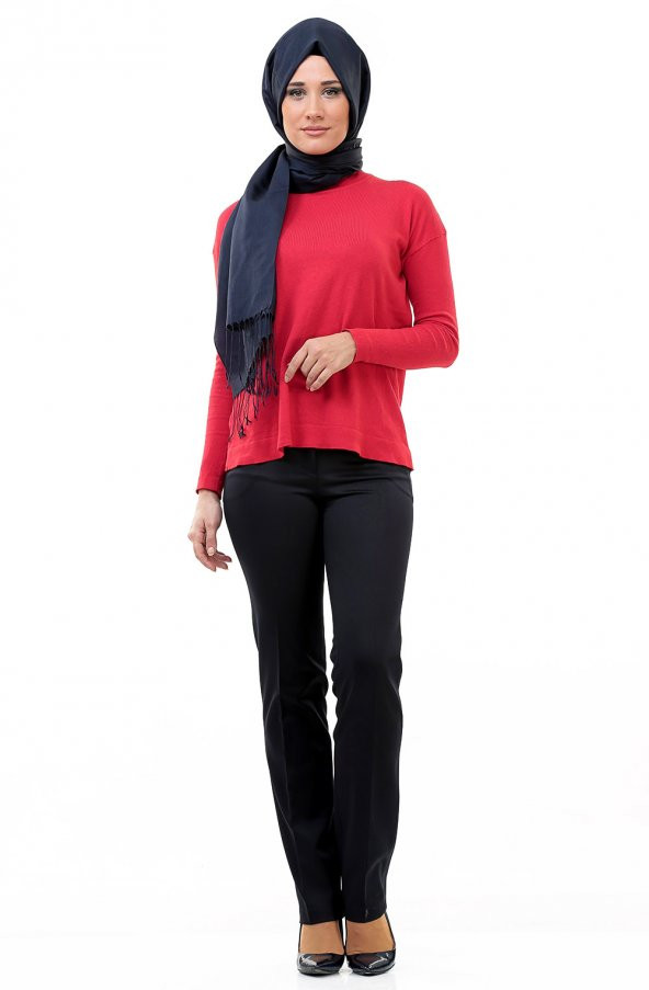 SORALLİNE KLASİK KADIN PANTALON CEPLİ 1641 SİYAH - 2