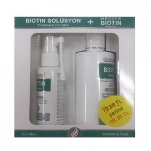 Dermoskin Biotin Solüsyon + Biotin Şampuan Erkek