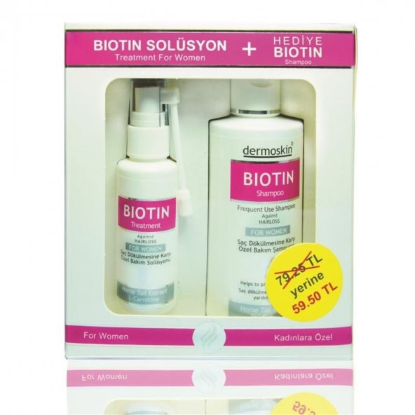 Dermoskin Biotin Solüsyon + Biotin Şampuan Bayan