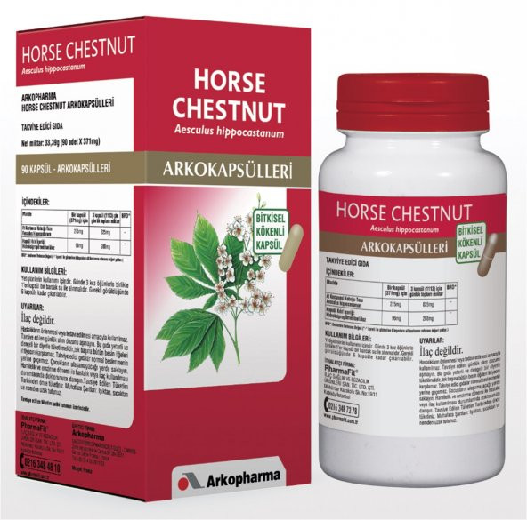 Arkopharma Horse Chestnut 275 Mg At Kestanesi Kabuğu Tozu İçeren 90 Kap