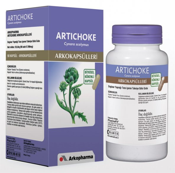 Arkopharma Artichoke 200 Mg Enginar Tozu Yaprağı İçeren 90 Kap