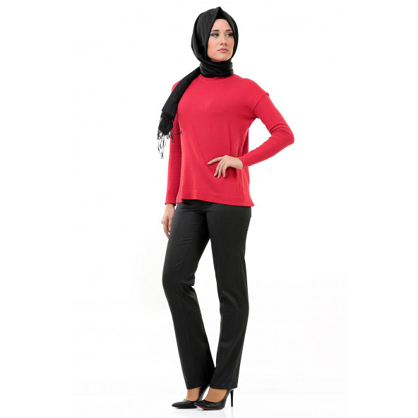 KADIN KLASİK PANTALON CEPLİ SORALLİNE 1641 ANTRASİT