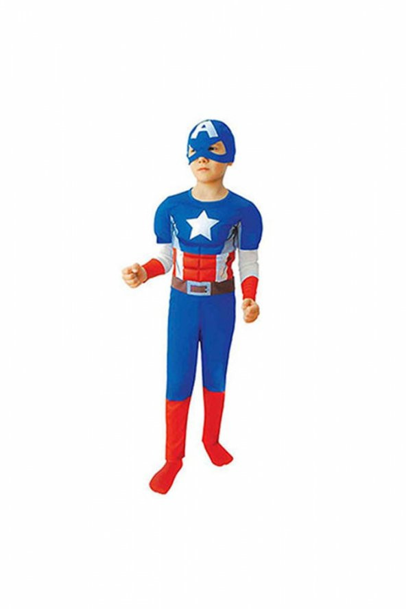 Kaptan Amerika Çocuk Kostüm 7-9 Yaş 1 Adet