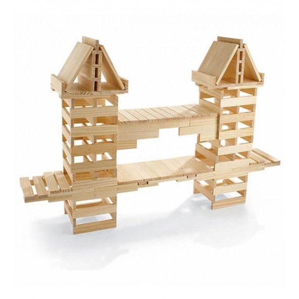 200 Parça Becerikli Yapılar (Ahşap Yapı Blokları) - 3