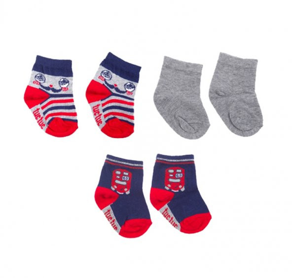 3lü çorap takım, British Lacivert/Kırmızı