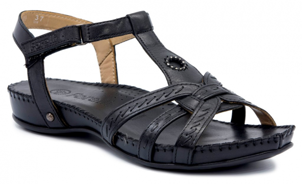 Forelli 9609 Siyah Bayan Ayakkabı Terlik-Sandalet