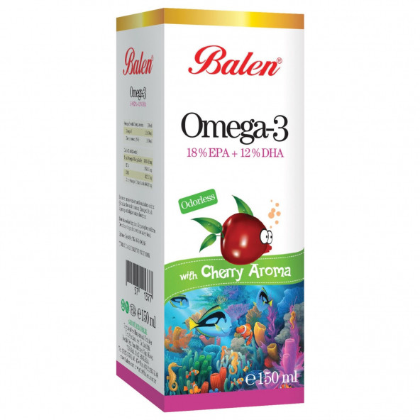 Vişne Aromalı Omega 3 150 ml. - Balen