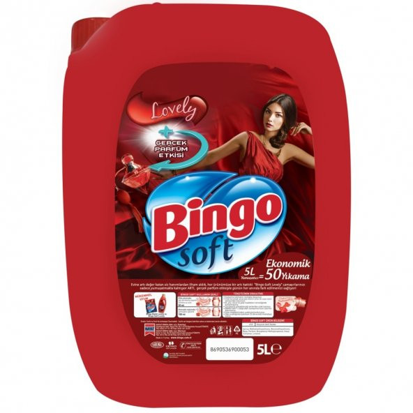Bingo Soft Yumuşatıcı Lovely Parfümlü 5 Lt
