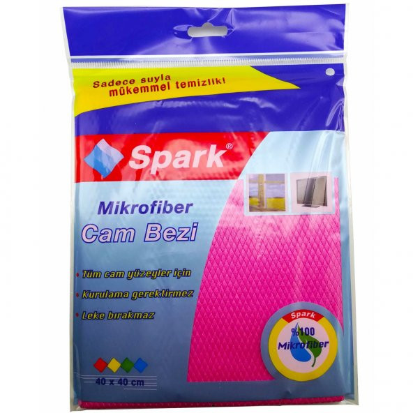 Spark Mikrofiber Cam Bezi 40x40 Cm