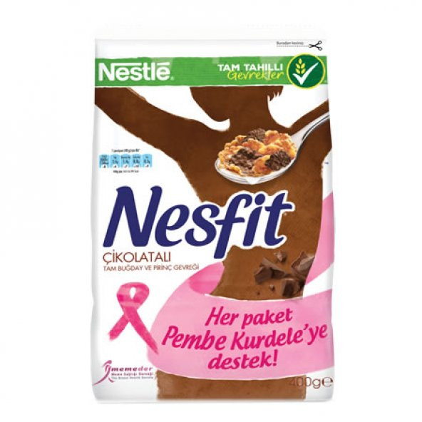 Nestle Nesfit Çikolatalı Tam Buğday ve Pirinç Gevreği 400 Gr