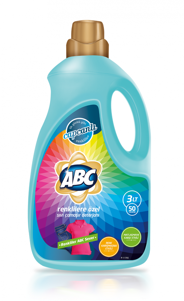 ABC Sıvı Çamaşır Deterjanı Renklilere Özel 3 Lt