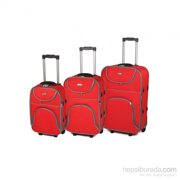 valiz 3 - lü set bavul, çanta