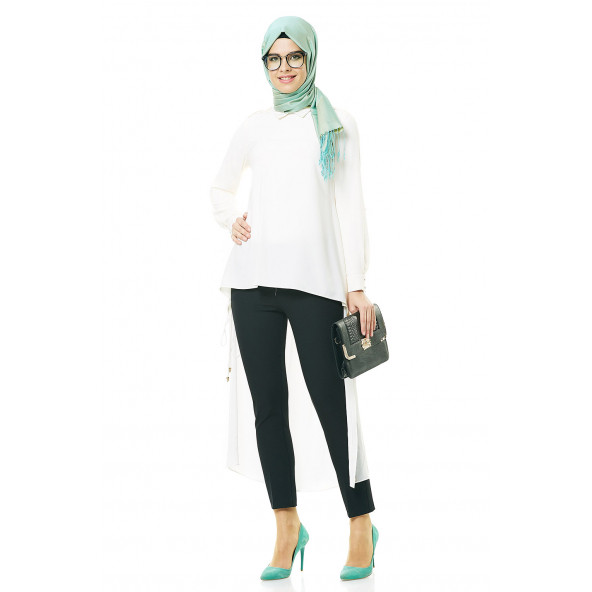 BAYAN PANTALONRİVETLİARKA CEPLİDAR PAÇALYCRALI KUMAŞ..1689 SİYAH SORALLİNE - 2