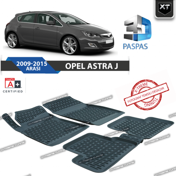 Opel Astra J XT 3D Havuzlu Paspas 2009-2015 Arası