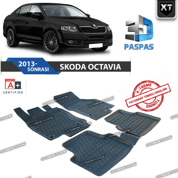 Skoda Octavia XT 3D Havuzlu Paspas 2013- Sonrası