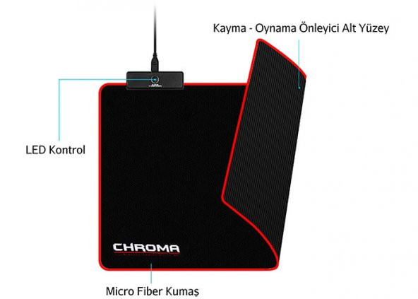 Rampage MP-18 355x255x3.0mm RGB Mouse Pad - 3