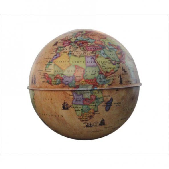 Dünya Kumbara Küre 10cm-Antik