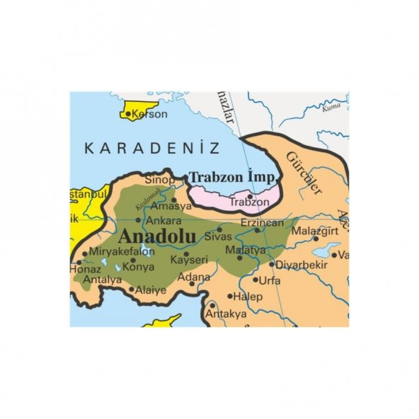 Büyük Selçuklu İmparatorluğu Haritası (70x100cm)