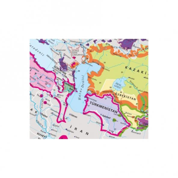 Bağımsız Türk Devletleri Haritası 70x100cm