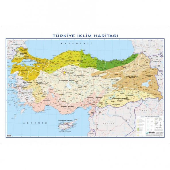 Türkiye İklim Haritası 70x100cm