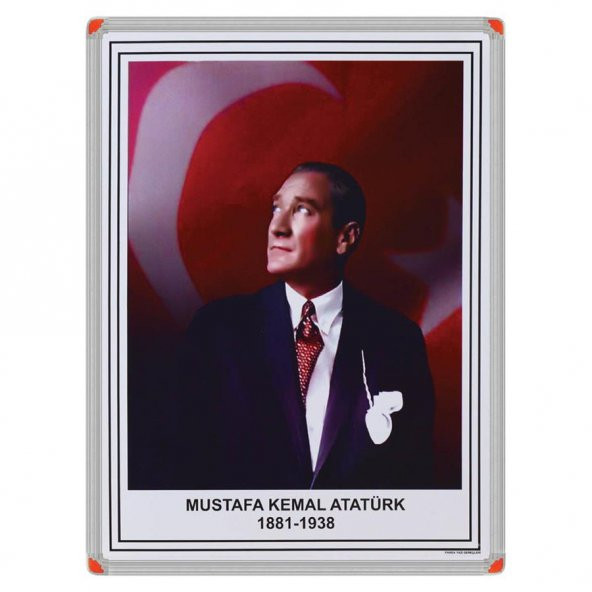 35x50cm Atatürk Portresi (Metal Çerçeve)