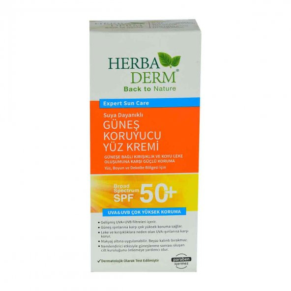 Herbaderm Güneş Bakım Kremi 50 Faktör SPF 75ML. - 2