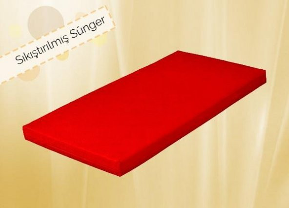 Kırmızı Jimnastik Minderi 60x120x5 cm Sert sünger