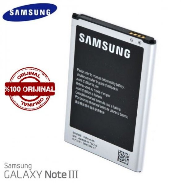 Samsung Galaxy Note 3 N9000 Batarya Pil Orjinal