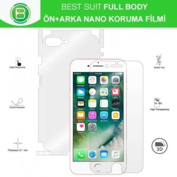 iPhone 6S Ön Ekran Arka Koruyucu Full Body Film BestSuit 0.2mm