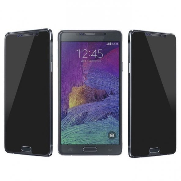 Samsung Galaxy Note 5 Gizlilik Filitresi Kırılmaz Cam Ekran Koruy