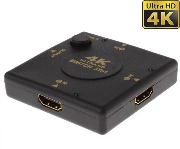 YENİ 4K Ultra HD 2160p 1.4v 3D 3 Port HDMI Switch (IFSWS-301)