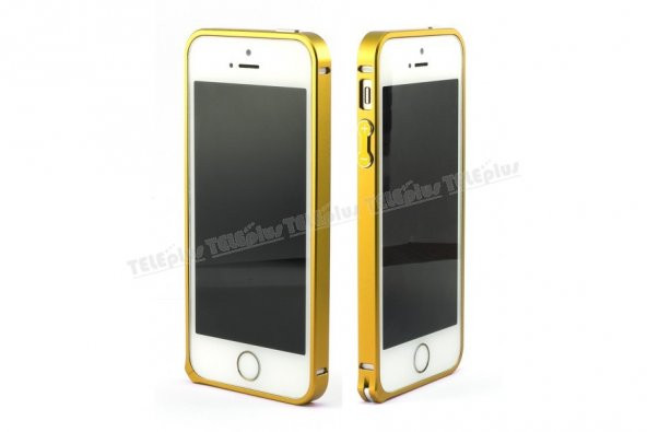 İPhone 5S Çerçeve Kenarlık Metal Sarı Renk