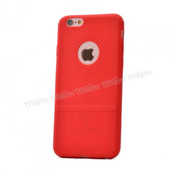 İPhone 6 Benekli Silikon Kılıf Kırmızı
