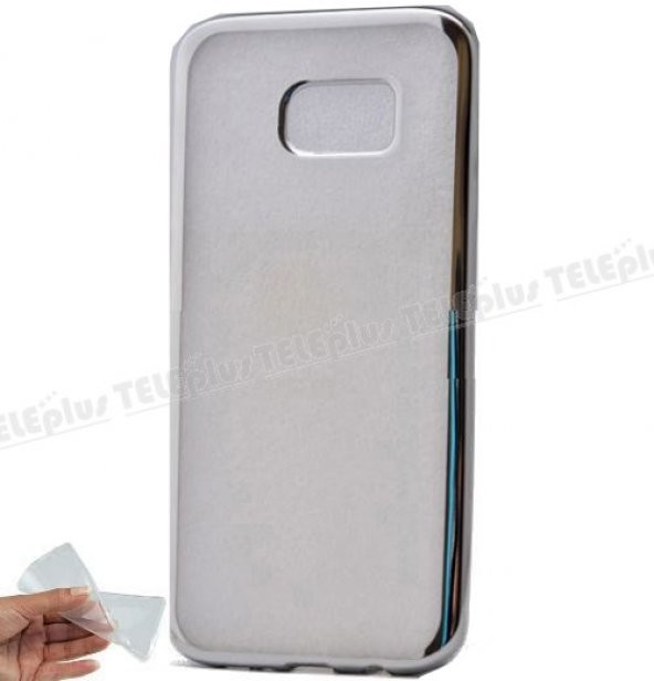 Samsung Galaxy Note 7 Lazer Kesimli Silikon Kılıf Gümüş
