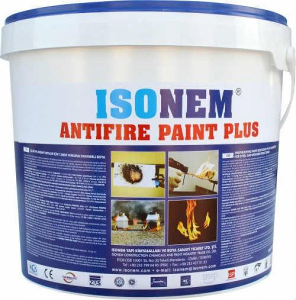 İsonem AntiFire Paint Plus 120 Dk Yangına Dayanıklı Boya 18 Kg Beyaz
