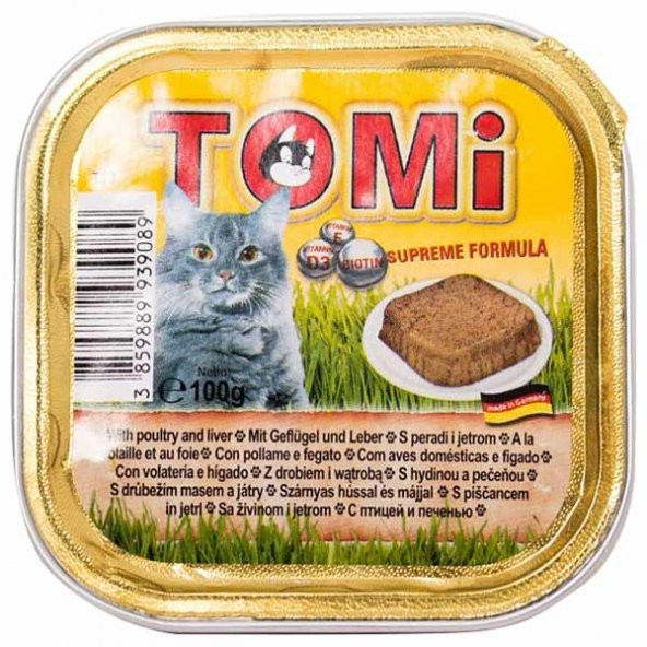 Tomi Ciğerli Kanatlı Kaz Ciğerli Pate Kedi Yaş Maması 100 Gr