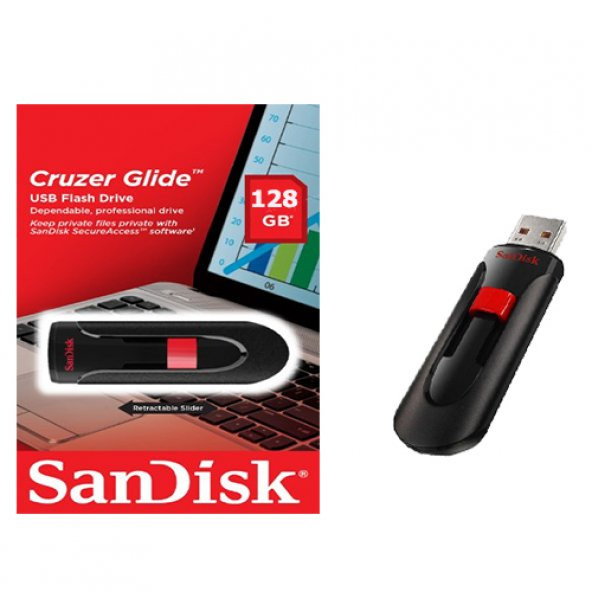 SanDisk Cruzer Glide™ 128GB USB Flash Bellek