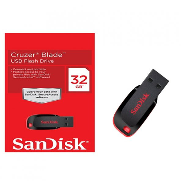 SanDisk Cruzer Blade 32GB USB Flash Bellek SDCZ50-032G-B35