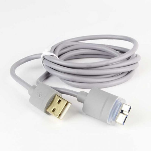 NoTech USB 3.0 Smart Led Işıklı USB Şarj ve Data Kablosu Gri