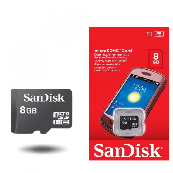 SanDisk MicroSD 8GB Hafıza Kartı SDSDQM-008G-B35