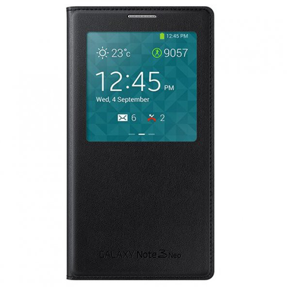 Samsung Galaxy Note 3 NEO (N7500) S View Orjinal Kılıf Siyah