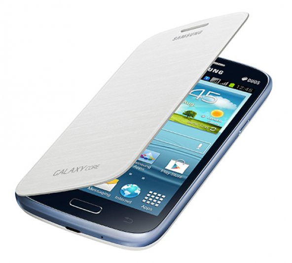 Samsung Galaxy Core (I8262) S View Orjinal Kılıf Beyaz